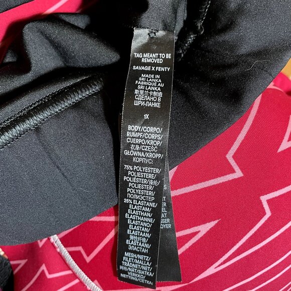 Savage x Fenty Black Graphic Crossback Band-It Low-Impact Sports Bra Size 2X - Picture 6 of 6